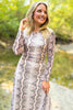 SSYS Brynn Mesh Midi Dress In Animal Scales