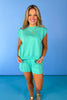 Mint French Terry Sleeveless Top Short Set *FINAL SALE*, pockets, lounge wear, everyday wear, versatile, comfortable, ssys by mallory fitzsimmons