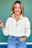 SSYS Tristan Cross Hatch Quilted Pullover In Ivory