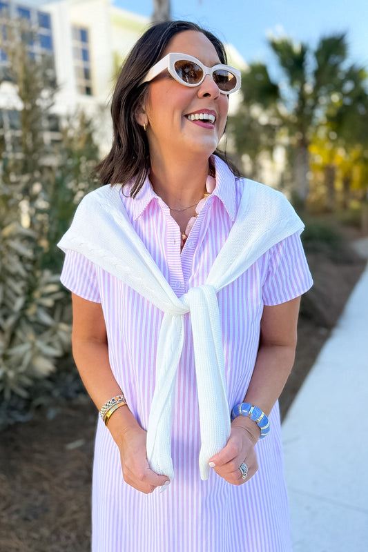 SSYS Polly Over The Shoulder Cable Knit Sweater In White