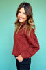 SSYS Tristan Cross Hatch Quilted Pullover In Rust