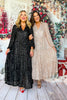  SSYS The Tinsley Long Sleeve Maxi Dress In Champagne Sequin, ssys holiday, ssys the label, sequin, ssys sequins, holiday outfit, must have holiday, christmas outfit, party outfit, elevated holiday, sparkly outfit, chic outfit,ssys by mallory fitzsimmons