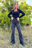 Mica Black Super High Rise Vintage Flare Jeans