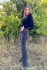 Mica Black Super High Rise Vintage Flare Jeans