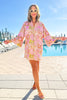 SSYS Ruby Sequin Caftan Dress In Pink Floral Sequin