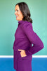 SSYS Faith Lattice Mock Neck Top Skort Set In Plum