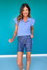 SSYS Navy Floral Print Seamless Biker Shorts
