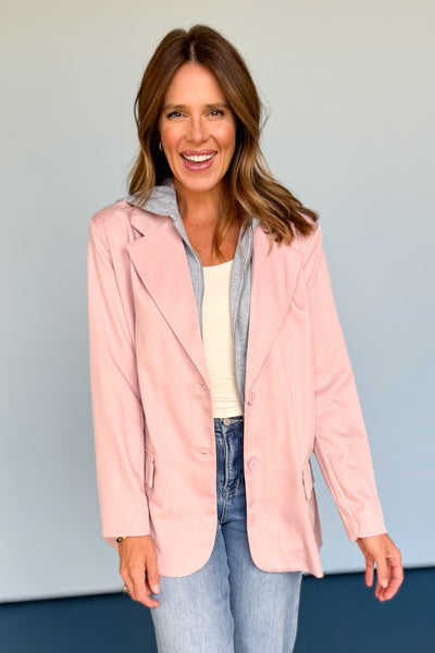 Pink Hoodie Insert Twofer Blazer *FINAL SALE* – SSYS