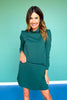 SSYS Faith Lattice Mock Neck Top Skort Set In Hunter