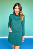 SSYS Faith Lattice Mock Neck Top Skort Set In Hunter