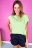 Sage Woven Short Sleeve Top *FINAL SALE*