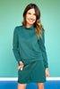 SSYS Faith Lattice Mock Neck Top Skort Set In Hunter