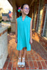 SSYS Kids Brynlee Crepe Collared Sleeveless Dress In Seafoam