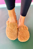 Tan Sherpa Buckle Clogs