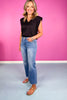 Mica Mid Rise Wide Leg Jeans