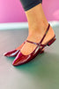 Burgundy Patent Slingback Mary Jane Flats