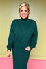 Dark Green High Neck Sweater Midi Skirt Set *FINAL SALE*