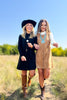 SSYS Marlene Button Down Suede Dress In Black