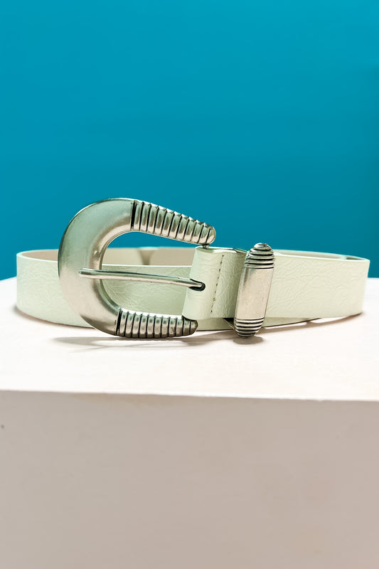 Beige Buckle Belt