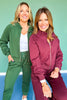SSYS Mulberry Scuba Ruffle Neck Zip Jacket
