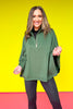 SSYS Marissa Fleece Lined Air Poncho In Hunter