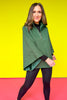 SSYS Marissa Fleece Lined Air Poncho In Hunter