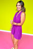 Plum Elastic Waist Draped Romper *FINAL SALE*