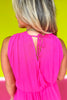 Fuchsia Elastic Waist Draped Romper *FINAL SALE*
