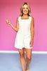 Off White Bow Back Square Neck Romper *FINAL SALE*