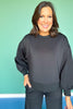 SSYS Black Crew Neck Scuba Sweatshirt