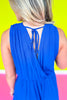 Blue Elastic Waist Draped Romper *FINAL SALE*