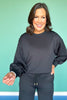 SSYS Black Crew Neck Scuba Sweatshirt
