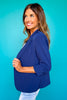 SSYS Allie Contrast Liner Blazer In Navy