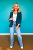 SSYS Allie Contrast Liner Blazer In Emerald