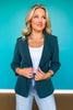 SSYS Allie Contrast Liner Blazer In Emerald