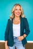 SSYS Allie Contrast Liner Blazer In Emerald