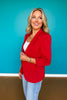 SSYS Allie Contrast Liner Blazer In Red