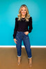 SSYS Shelley Long Puff Sleeve Top In Black