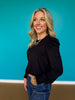 SSYS Shelley Long Puff Sleeve Top In Black