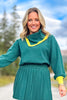 SSYS McClain Colorblock Bandana Sweater In Hunter