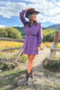 SSYS Oakley Quilted Scallop Overlay Dress In Purple Floral