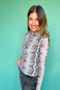 SSYS Ingrid Printed Mesh Top In Ivory Scales