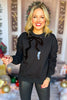 SSYS The Dorothy Bow Sequin Sweatshirt In Black