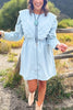 SSYS Oakley Quilted Scallop Overlay Dress In Denim