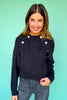 SSYS Larkyn Button Cable Knit Sweater In Black