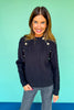 SSYS Larkyn Button Cable Knit Sweater In Black