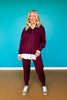 SSYS Poppy Knit Layered Jogger Set In Oxblood