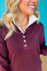 SSYS Poppy Knit Layered Jogger Set In Oxblood