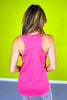 SSYS Hot Pink Ruffle Racerback Honeycomb Active Tank Top