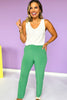 Green Crinkle Woven Straight Leg Joggers *FINAL SALE*